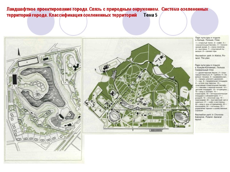 Ландшафтное проектирование города. Связь с природным окружением.  Система озелененных территорий города. Классификация озелененных